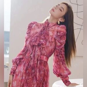 Zimmermann Kaleidoscope Tie Neck Blouse